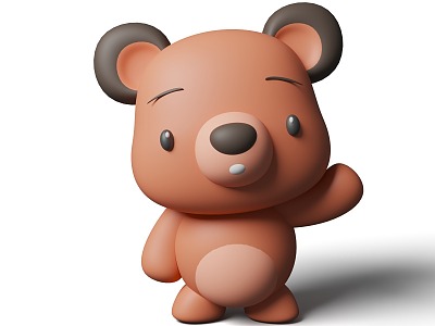 Cartoon IP animal character bear 3d model