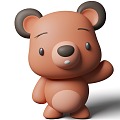 Cartoon IP animal character bear 3d model