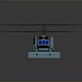 Light Blue Toy Helicopter Model Featuring Black Propellers Blue Windows And Red Markings