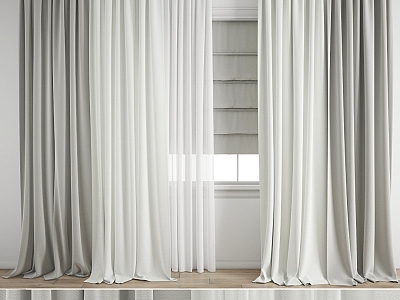 Modern Curtains 3d model