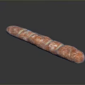 Bread sandwich bread pudding bean paste bread cheese bread big column bar breakfast bread European bread 3d model