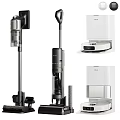 Smart Cleaning Machines With Cordless Vacuum Mop And Charging Dock For Efficient Home Cleaning