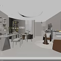 Modern Light Luxury Beauty Salon Interior Design With Spacious Comfortable Lounge And Product Display Area
