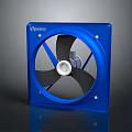 TURBOS Blue Industrial Exhaust Fan Efficient High Performance Ventilation Equipment