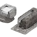 Stone Drainage Channels With Grate And Water Flow For Outdoor Landscaping