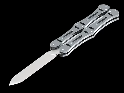 Tactical Folding Knife With Stainless Steel Blade And Metal Handle Design 3d model