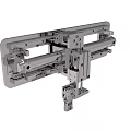 Industrial Mechanical Assembly With Metal Structure And Precision Sliding Rail Components 3d model