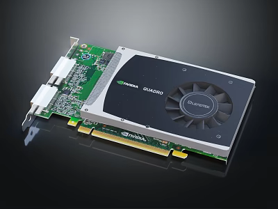 NVIDIA Quadro K600 Graphics Card with Cooling Fan and PCI Interface 3d model