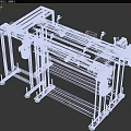 Product separation conveyor line 3d model