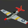 Silver Model Airplane With Red Yellow Accents Blue Star Emblems And 88-43 Fuselage Number