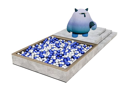 Modern Ball Pool Amusement Facilities Ball Pool Ornaments Artwork Toy Pool 3d model