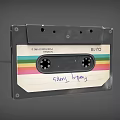 Vintage Black Cassette Tape With Colorful Stripes And Handwritten Gary Hart Label