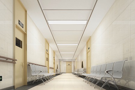 Modern Hospital Ward Corridor 3d model