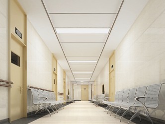 Modern Hospital Ward Corridor 3d model