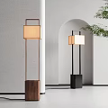 Quiet log wind floor lamp 3d model