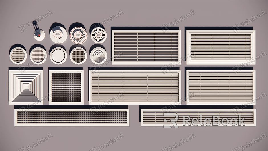 Modern air outlet air conditioner outlet fire smoke sensation model