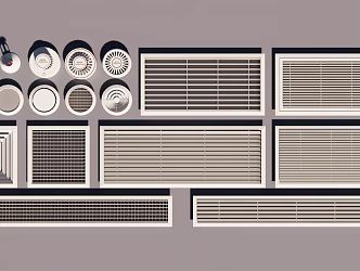 Modern air outlet air conditioner outlet fire smoke sensation 3d model
