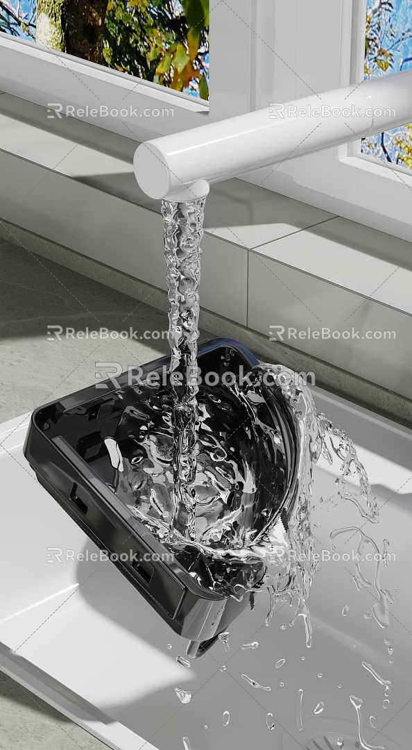 Water Cleaning Cleaning Shelf 3d model