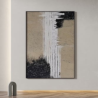 Modern Minimalist Texture Decorative Painting 3d model