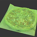 Delicious Pepperoni Mushroom Pizza Topped With Fresh Cheese On Baking Paper