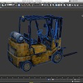 Forklift Transport Forklift Tractor Earth Cattle Tool Vehicle Low Face Number Low Model Simple Model Game Sub-era Film and Television Level Super Realistic High Precision 3d model