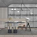 Modern study 3d model