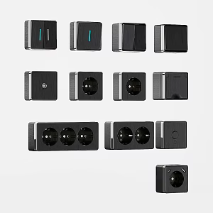 Simple switch socket 3d model