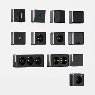 Simple switch socket 3d model
