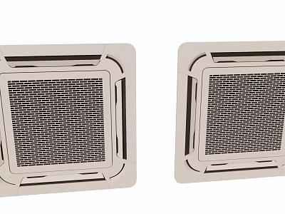 Modern Air Conditioner Fan With Square Grille And Efficient Ventilation Design 3d model