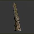 Handcrafted Wood and Stone Sculpture With Natural Texture And Stable Base