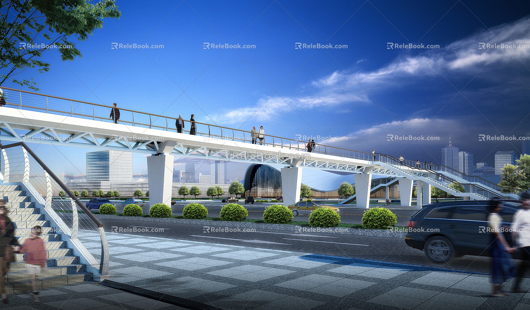 Bridge Bridge Bridge Overpass Bridge Suspension Bridge Cable-stayed Bridge Overpass 3d model