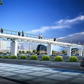 Bridge Overpass Bridge Suspension Bridge Cable-stayed Bridge Overpass 3d model