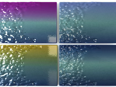 Colorful Gradient Wall Decor With Textured Surface For Modern Home Interiors 3d model