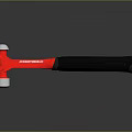 IRON FORCE Red Hammer with Black Handle and Metal Head for Hardware Tools 3d model