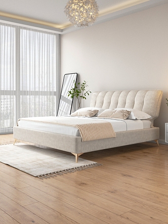 Modern Double Bed 3d model