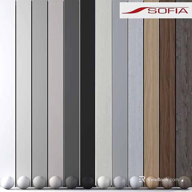 Colorful Decorative Components With Various Shades Textures And Materials 3d model 