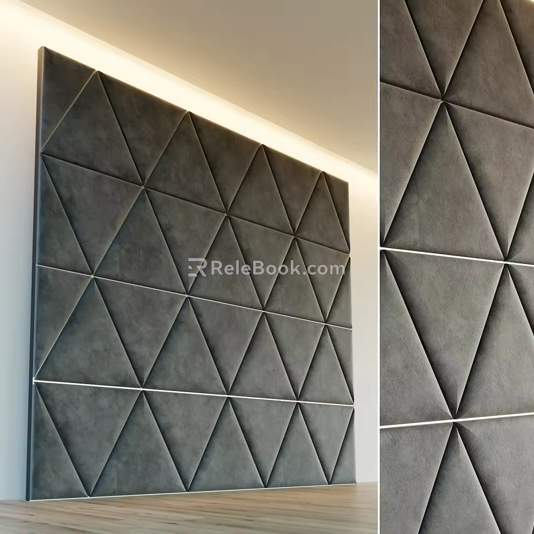 Soft bag background wall soft bag wall bag 3d model