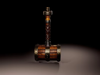 Wooden Hammer Beautiful Wooden Hammer Wooden Hammer 3d model