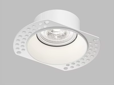 Modern White Downlight Spotlight With Decorative Perforated Trim Ceiling Design 3d model