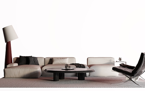 Modern Sofa Coffee Table Combination Corner Sofa 3d model