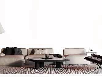 Modern Sofa Coffee Table Combination Corner Sofa 3d model