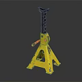 Yellow Automotive Jack Stand Tripod Design For Vehicle Support Metal Structure