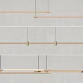 Modern Linear Pendant Lights With Sleek Metal Frame And Black Brown Finish Design
