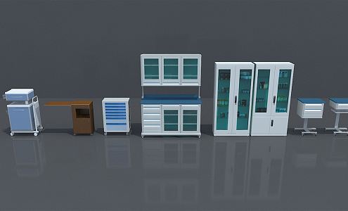 Modern Medical Cabinet Medical Devices 3d model