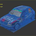 Detailed Race Car Model With CHAMPION FERODO Logos And Colorful Racing Livery