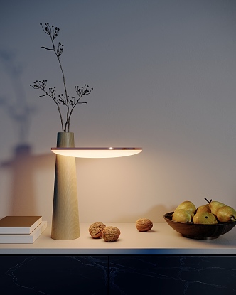 Modern Log Table Lamp 3d model