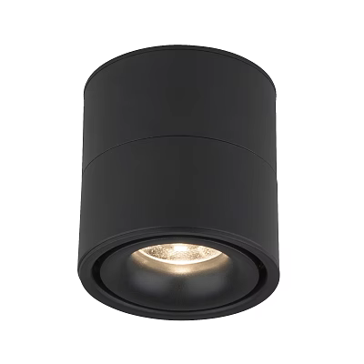 Modern Black Cylindrical Recessed Ceiling LED Downlight Spotlight Fixture for Home 3d model