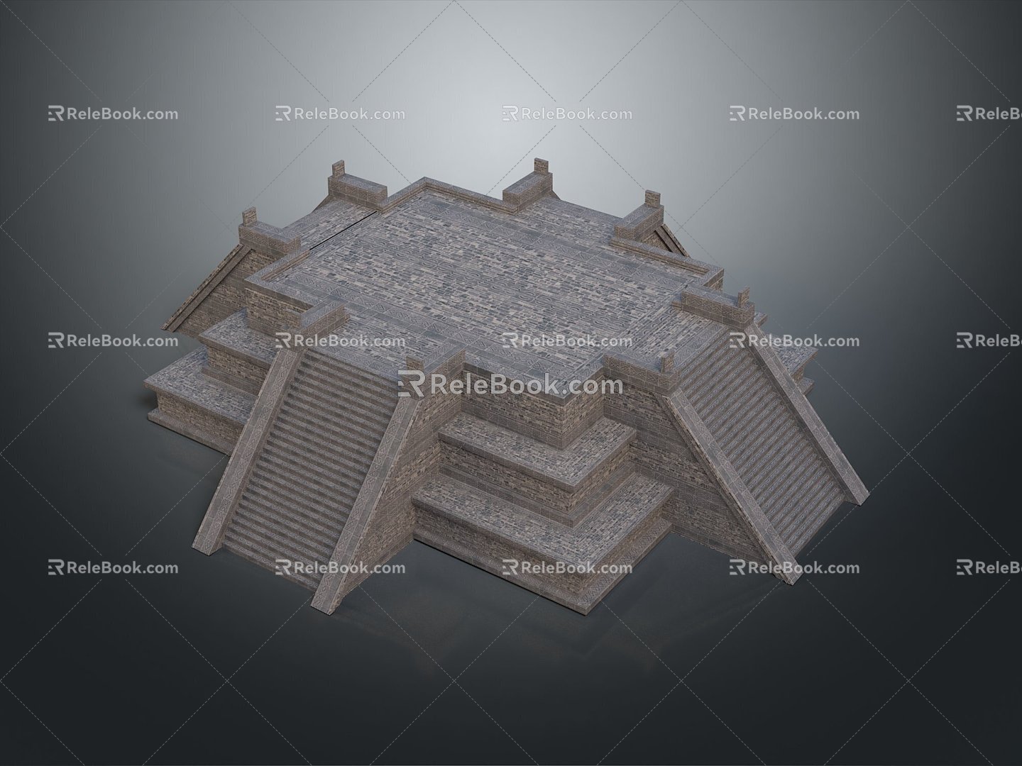 Altar Altar Temple Shrine Hero Altar Cartoon Building Outdoor Items Realistic 3d model