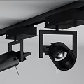 Modern Adjustable Black Track Mounted Spotlights For Interior Lighting Design And Decoration