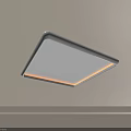 Modern Square Ceiling Light with Warm LED Light Strip for Home Interior 3d model